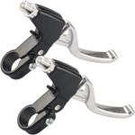 Gashwer Universal 2.2cm Bike Brake Levers Aluminum Alloy V-Brake Handlebar Bicycle Brake Handle for Most Bicycle, Mountain Bike, Road Bike 1 Pair (Silver)