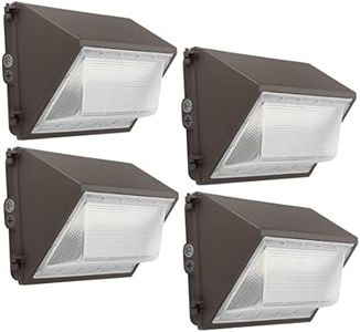 Kadision LED Wall Pack Light with Photocell, 60W 7800LM 5000K Daylight 100-277V, Dusk to Dawn Outdoor Wall Pack LED Lighting Fixture, ETL/cETL Certified (4 Pack)