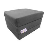 MyLayabout Adult Z Bed Memory Foam Fold out/Chairbed/Mattress | 10 Colour | Single (Grey)