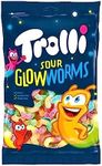 TROLLI Fruit Flavour Gummy Fruity Sweets Bags (Sour Glow Worms Bags 150g, 2)