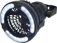 Wildtrak 2-in-1 Portable 18.5cm LED Light & Fan - Black