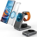 Wireless Charger for Samsung, 3 in 1 Charging Station, Magnetic Charger Stand with MagSafe for Samsung Galaxy S26/S25 Ultra /S24/S23/Z Fold/Flip, Foldable for Galaxy Watch Ultra 8/7/6/5, Buds Pro/4/3
