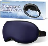 3D Gel Cooling Sleep Mask Blackout-Cold Eye Mask for Eye Compress, Cooling Weighted Eye Mask for Sleeping, Zero Eye Pressure, Ice Cold Pack, Cold/Warm Compress for Migraine, Puffy Eyes, Dry Eyes-Blue