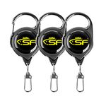 SF Fly Fishing Zinger Retractor 3 pcs Fly Fishing Anglers Tool Gear Combo Stainless Steel Cord