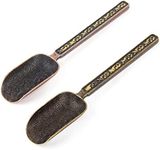 AUEAR, 2 Pack Vintage Loose Leaf Tea Scoops Coffee Scooper Copper Metal Measuring Shovel Spoons