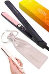ANGENIL Ceramic Ultra Mini Hair Straightener, Small Dual Voltage Travel Hair Straighteners Anti-Scald Silicone Heat Resistant, Mini Straighteners for Short Hair, Fine Hair, Beard, (140℃- 160℃ -190℃)