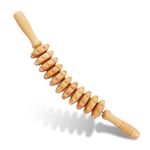 Liitrton Wood Therapy Fasci Massage Tools, Curved Wooden Massage Roller Cellulite Reduction and Muscle Tension (Wood)