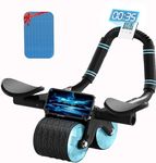 PFLEGEPRO 2023 New with Timer Abs Roller Wheel, Abdominal Exercise Roller Elbow Support core Exercise Equipment, Automatic Rebound Abdominal Wheel with Knee Mat for Fitness Trainer Home Gym