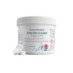 CHLOR-CLEAN Chlorine Detergent Sanitiser Tablets, 3.25g Tablets, 1.7g NaDCC per Tablet, Single Tub of 100 Tablets