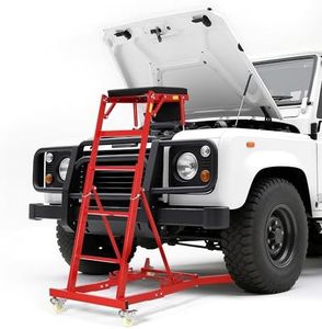 Top Automotive Creeper, 400LBS Capacity Adjustable Car Creeper (49.2"-68.9") with Locking Wheels & Tool Pouch, High Top Mechanic Creeper for Trucks, Garage Repair