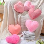 Liliful 6 Pcs Faux Rabbit Fur Heart