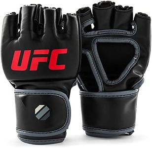 UFC MMA Gloves | Training Gloves for Sparring, Grappling, Mitts & Punching Bag | Beginner to Intermediate | Secure Fit for Men & Women | Black, Small/Medium