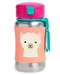 Skip Hop Zoo Stainless Steel Sports Bottle - Bpa-Free, Phthalate-Free Baby Sipper Bottle (Llama, 12 Oz),1 Ea,9I239210, 350 Milliliter