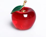 Crystal Apple Decoration, Crystals Healing Crystals Stone Decors, Carved Polished Paperweight Ideal Gifts Apple Crafts Statue Figurines Home Living Room Bedroom Room Decoration