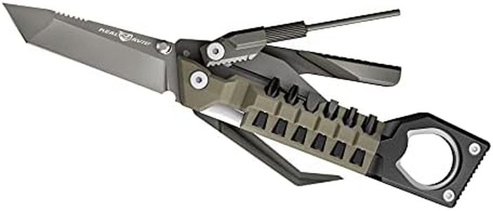 Real Avid Pistol Tool for Gun Maintenance | 19 in 1 Pistol Multitool & Handgun Utility Tool for Striker Fired & 1911 Platforms, Includes 1911 Bushing Wrench, Tanto Knife & Laser Sights Adjusters