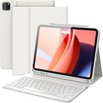 CHESONA iPad Pro 11/Air 5th Gen Keyboard Case, Bluetooth, QWERTY Layout, Multi-Stand, Premium Protection, White