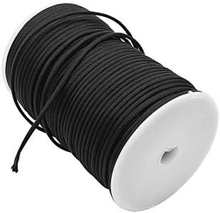 Anxingo 328 Feet (100 Meters) Paracord 9 Strand Cord Spool Parachute Rope Traction Rescue Rope Tent Rope for Outdoor Hiking Camping DIY Necklace Wristband Bracelet (Black, 328ft)
