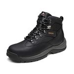 NORTIV 8 Men's Safety Steel Toe Work Boots Waterproof Construction Boots Black Size 10 M US Rockfor-STL