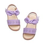 thee bron Toddler Sandals Girls Dress Sandals Kids Summer Outdoor Shoes(CA-AA303 Toddler,Purple/8M)