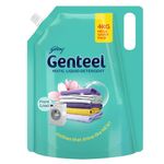 Genteel Matic Liquid Detergent Refill Pouch for Front load Washing - 4kg | No Soda Formula | with Added Fabric Conditioner