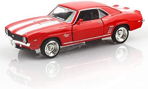 TOKAXI 1/36 Scale Diecast Cars,1969 Camaro SS Cars Models,Pull Back Vehicles Toy Cars,Cars Gifts for Boys Girls (Red)