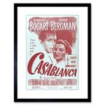 Wee Blue Coo Movie Film Casablanca Bogart Bergman Classic Cult Framed Wall Art Print