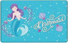 Khelo Kids Bath Mat - Mermaid Kids Bathroom Rug - Non Slip, Ultra Absorbent, Machine Washable, Quick Drying - 20x32 Inch Bathroom Rug - Ideal Shower & Bathtub Mat for Kids