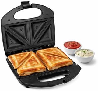 Lifelong 750W 4-Slice Sandwich Maker for Grilling & Toasting | Non-Stick Dual Grill Plates | Quick & Even Heating | Cool Touch Handle with Press Lock | Smart Light Indicator | Easy to Clean (Black)
