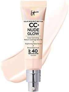 IT Cosmetics CC+ Nude Glow Lightweight Foundation + Glow Serum with SPF 40 - With Niacinamide, Hyaluronic Acid & Green Tea Extract - Fair Beige - 1.08 fl oz