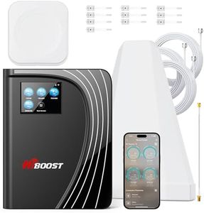 Cell Phone Booster for Multiroom, Boost Cellular Signal Cover to 1,2000 Sq Ft for All U.S Carriers with 2 Indoor (Built-in 1) Antennas and Touch Display 72dB Gain for Homes and Offices 2-Story