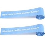 2 Rolls 2 Inch x 150 Feet Baby Shower Measuring Tape Tummy Measure Belly Game Paper Belly Measuring Tape for Baby Shower Party Decorations Supplies, Blue