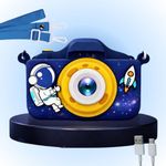 Toy Imagine Space Kids Digital Camera 4.8 MP HD Photos 1080p Video 2-Inch Screen USB Rechargeable Extended Storage Mini with Games Filters & Frames Cute Birthday Gift for 6–12 Age SD Card Not Included