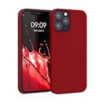 kwmobile Case Compatible with Apple iPhone 12 / iPhone 12 Pro Case - TPU Silicone Phone Cover with Soft Finish - Rhubarb Red