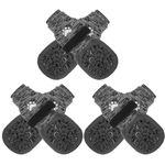 EXPAWLORER Double-sided Anti-slip Dog Socks Paws Stop Licking - Dog Paw Protectors Great Traction for Hardwood Floors Indoor, Dog Socks with Grips for Puppy Small to Large Dogs, Black L (Upgraded)