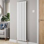 Radiant Living® 1600 x 456mm White Vertical Tall Designer Radiator Single Column Flat Panel Modern Modern Central Heating Panels Bathroom Radiators