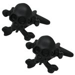 MENDEPOT Skull Cufflinks with Box Cufflink Pirate Logo Cufflinks in Box (A)