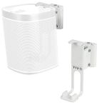 VIVO White Dual Wall Mount Brackets Designed for Sonos One, SL, and Play:1 Audio Speakers | Adjustable Mounting for 2 Sonos Speakers (MOUNT-PLAY1W)