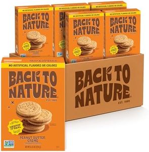 Back to Nature - Peanut Butter Creme Sandwich Cookies - Made with Real Ingredients like Wheat Flower & Whole Grains - Seriously Tasty Snack - Non-GMO - 5.5 Ounce (Pack of 6)