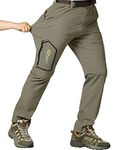 Jessie Kidden Hiking Pants Mens, Outdoor UPF 50+ Quick Dry Lightweight Zip Off Convertible Fishing Cargo Pants with Belt #818-Khaki,32