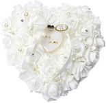 Romantic White Rose Wedding Ring Pi