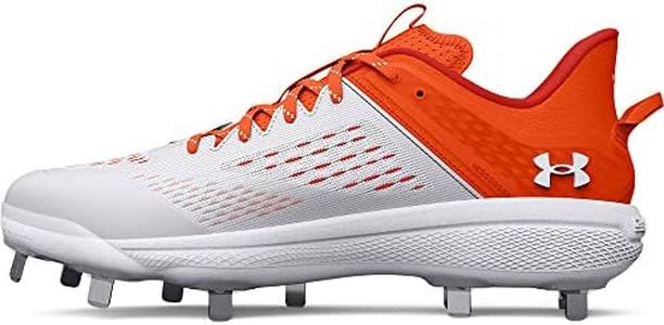 Under Armour Men's Yard Low MT Baseball Cleat, (800) Team Orange/White/White, 12