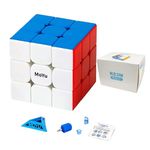 MOYU RS3M Maglev Speed Cube 3x3 StickerLess, Maglev Version(Upgraded) 3D Smooth Puzzle Magic Toy Travel Games for Adults and Kids (MF8900)