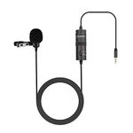 BOYA by-M1 Lavalier Microphone for Smartphones, Canon, Nikon DSLR Cameras camcorders Audio Recorder PC 4 x 4 x 1.2