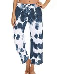 ENJOYNIGHT Pajama Pants Women's Comfy Casual Lounge Bottoms Cotton Sleep Pants with Pockets & Drawstring(Large,Navy)