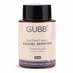 GUBB Nail Paint Remover Dip & Twist | Acetone Free | Removes nail-enamel instantly | contain vitamin E| Skin-friendly |Intensely moisturizes | Best For Natural Fingernail | Chocolate Aroma - 80ml