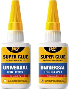 Super Glue Liquid Clear CA Glue, Cyanoacrylate Adhesive for Shoe Sole Ceramic Repair Plastic Leather Glass Model Metal Boot Wood Pottery Aquarium Fletching Porcelain, Thin Instant Bonding Waterproof