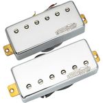 Wilkinson M Series Ceramic Mini Humbuckers Electric Guitar Neck and Bridge Pickups Set for Les Paul/Fire-bird, Chrome