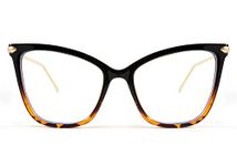 FEISEDY Oversized Cat Eye Glasses Frame Blue Light Blocking Eyewear for Women B2589