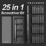 ARDAKI 25 In 1 Mini Screwdriver Set Tool Kit With Magnetic Head,Small Screwdriver Set For Home Appliance,Mobile Phone,Computers & Electronic Gadgets Household All In 1 Mini Screwdriver Bits Set (Grey)