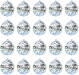 MerryNine 20 Pcs Crystal Ball Prism, 1.2"/30mm Suncatcher Rainbow Pendants Maker, Hanging Crystals Prisms for Windows, for Feng Shui, for Gift (1.2"/30mm 20Pack)